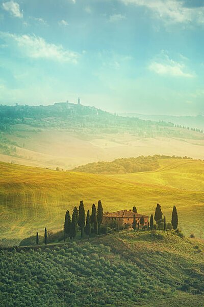 Photography Tuscan landscape, location: Val d'Orcia, Tuscany,, Peter Zelei Images