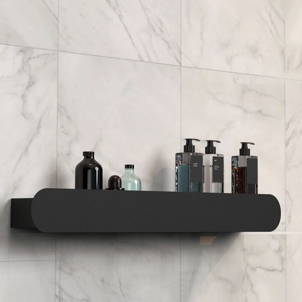 Bathroom shelf SF01 45cm black matt