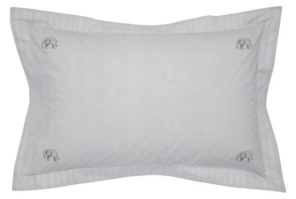 Sophie Allport ZSL Elephant Pillowcase Dove Grey
