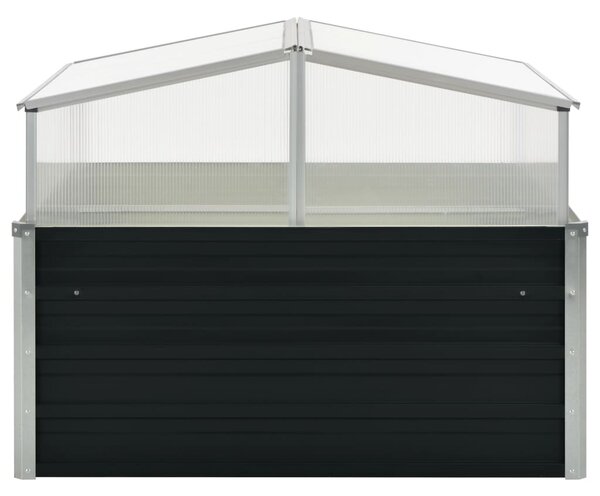 Greenhouse Anthracite 100x100x77 cm Galvanised Steel