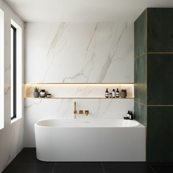 Corner Acrylic Bathtub Bellanto Slim 170 Right