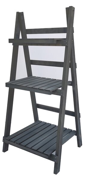 3 Tier Wooden Plant Stand - Grey