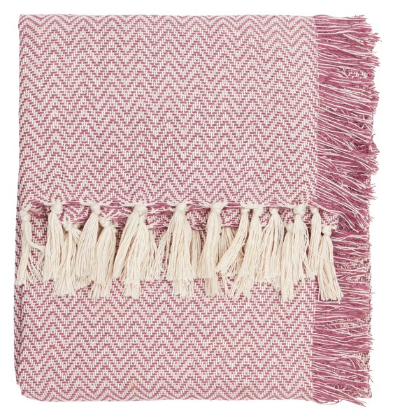 Wylder Wisley Woven Outdoor Throw 130cm x 180cm Heather Pink