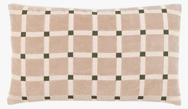 Aveline Velvet Cushion in Taupe
