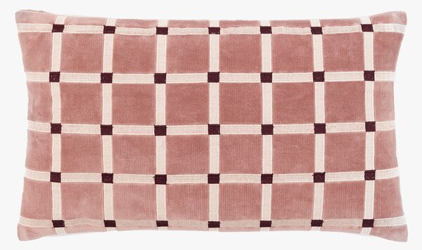Aveline Velvet Cushion in Mauve