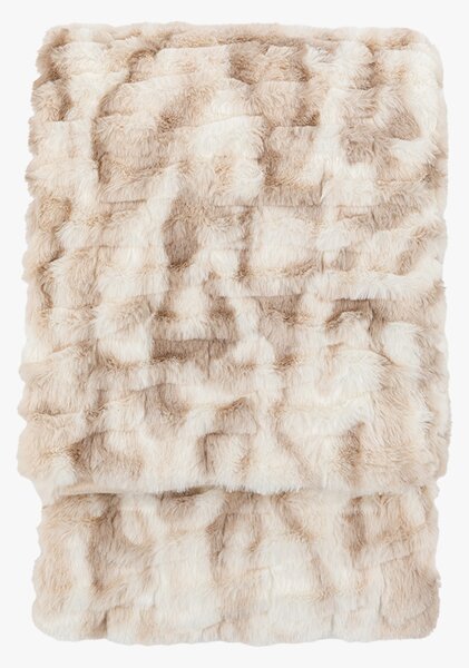 Winter Frost Ruched Faux Fur Throw