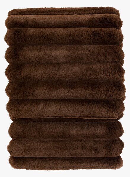 Wrap-up Fur Throw in Chocolate