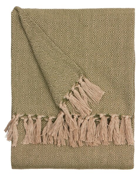 Furn Dessa Woven Outdoor Throw 130cm x 180cm Olive