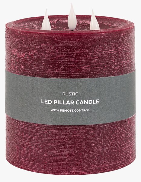 Homespun LED 3 Wick Candle in Oxblood