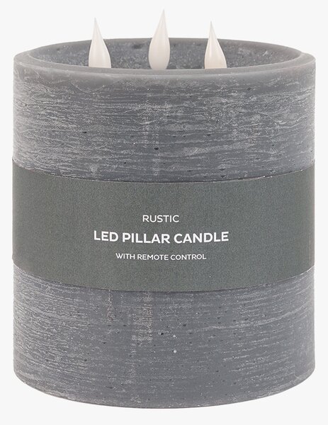 Homespun LED 3 Wick Candle in Grey