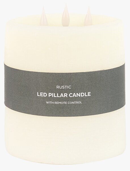 Homespun LED 3 Wick Candle in Ivory