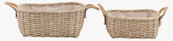 Vienna Oval Basket in Natural, Set of 2