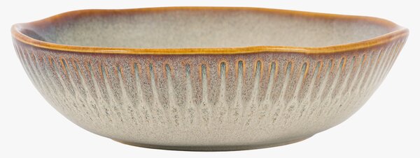 Farmhouse Ridged Pasta Bowl in Stone, Set of 4