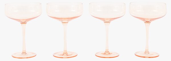 Lustre Coupe Glass in Amber, Set of 4