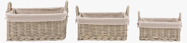 Ayla Lined Baskets in Natural, Set of 2