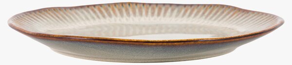 Farmhouse Ridged Dinner Plate in Stone, Set of 4