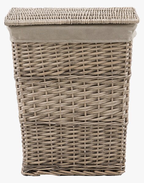 Paloma Lined Laundry Basket in Grey