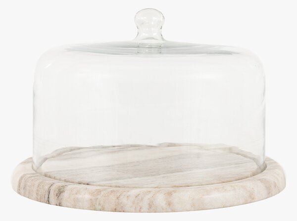Pietra Cake Dome in Beige Marble