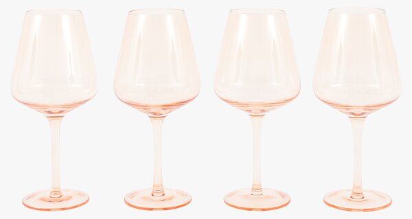 Lustre Wine Glass in Amber, Set of 4