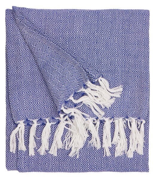Furn Dessa Woven Outdoor Throw 130cm x 180cm Cobalt