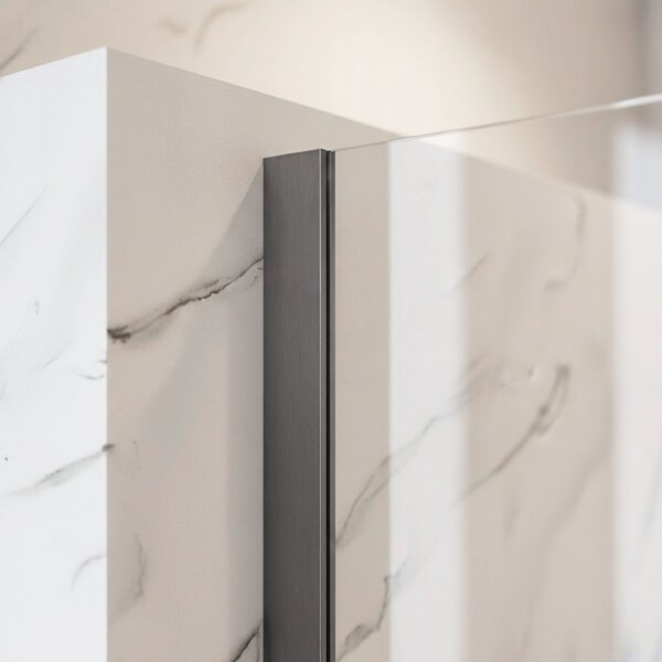 Shower screen Rea Flexi Transparent / Titan 90