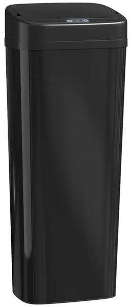 HOMCOM 50L Stainless Steel Sensor Bin - Black