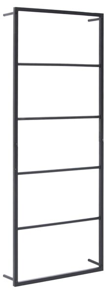 Towel Rack Black 45x10x115 cm Steel