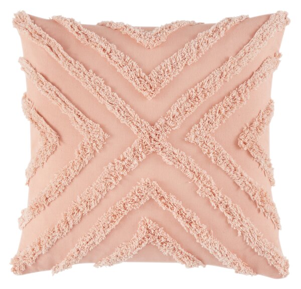 Pineapple Elephant Diamond Tufted Cotton 43cm x 43cm Filled Cushion Blush Pink