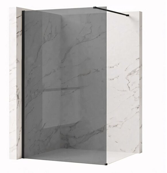 Shower screen Rea Flexi Grey / Black 120