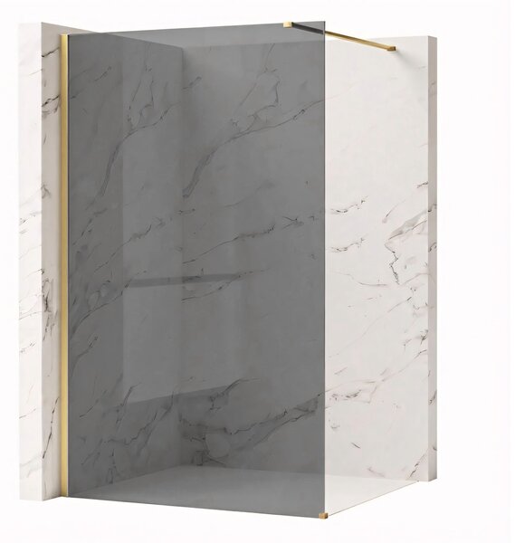Shower screen Rea Flexi Grey / Brush Gold 120