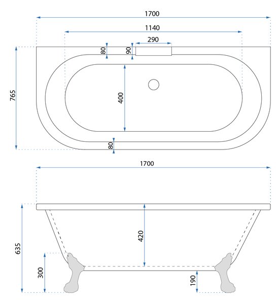 Bathtub Rea Korfu 170