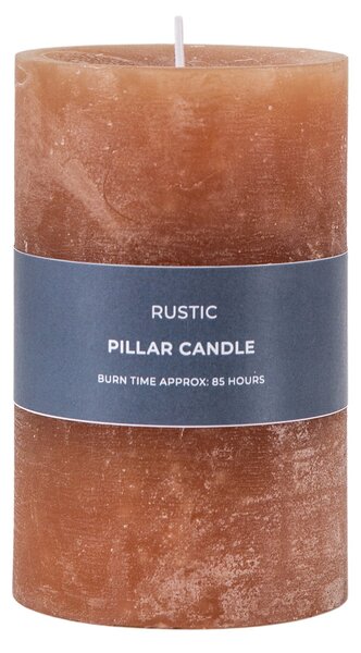 Rustic Pillar Candle Amber