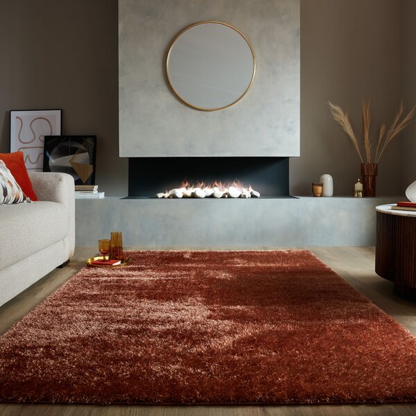 Indulgence Shaggy Rug Terracotta