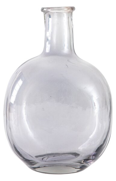 Halwill Glass Bottle Vase Grey