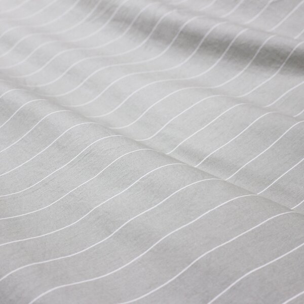 The Linen Yard Linear Stripe 100% Cotton Duvet Cover and Pillowcase Set