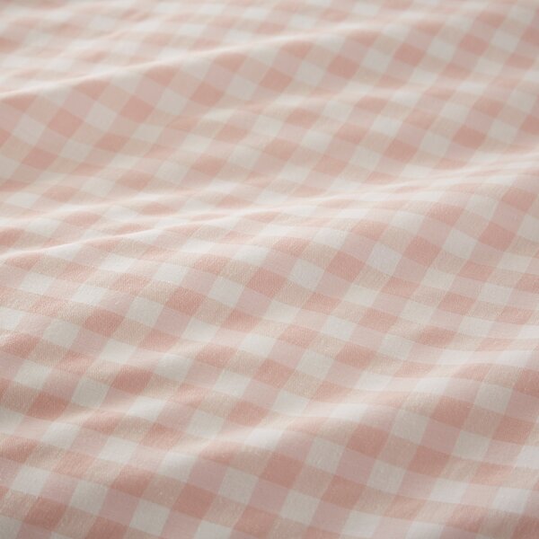 Portloe Gingham Woven Cotton Fitted Sheet