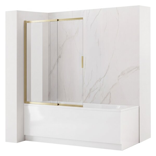 Sliding bathtub screen REA Dario Brush Gold 100