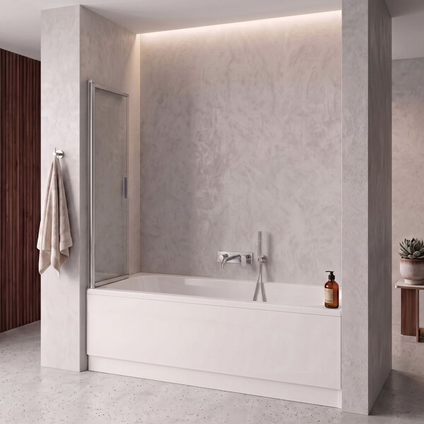 Sliding bathtub screen REA Dario Chrome 80