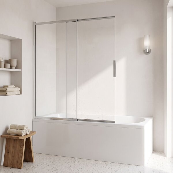 Sliding bathtub screen REA Dario Chrome 80