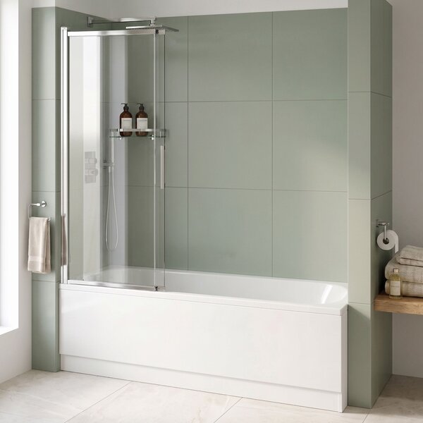 Sliding bathtub screen REA Dario Chrome 80