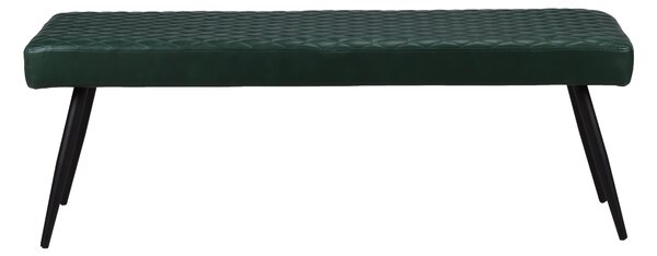 Montreal PU Leather Dining Bench Emerald Green