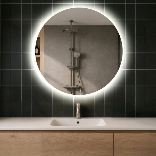 Round Backlit LED Bathroom Mirror L82