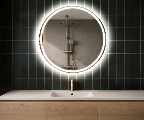 60x60 Round Backlit LED Bathroom Mirror L76