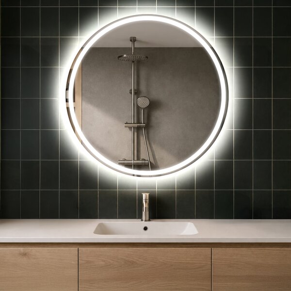 60x60 Round Backlit LED Bathroom Mirror L76