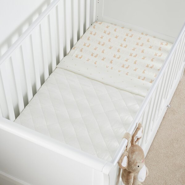 Ickle Bubba Pack of 2 Bunnychino Fitted Cotbed Sheets