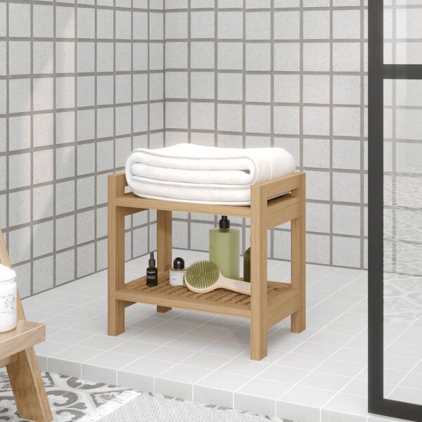 Bathroom Side Table 45x30x45 cm Solid Wood Teak