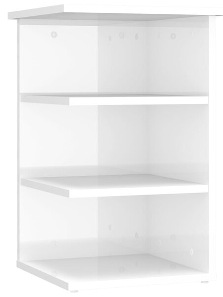 Side Cabinet High Gloss White 35x35x55 cm Engineered Wood