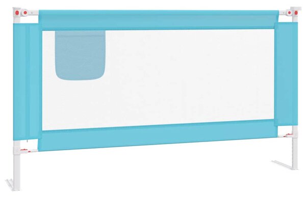 Toddler Safety Bed Rail Blue 150x25 cm Fabric