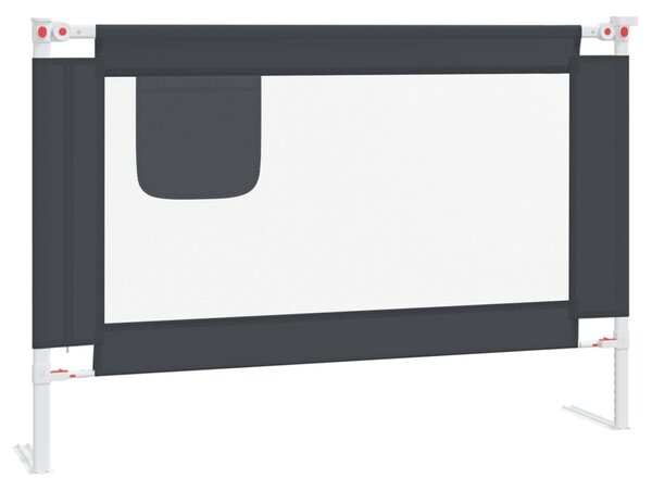 Toddler Safety Bed Rail Dark Grey 100x25 cm Fabric