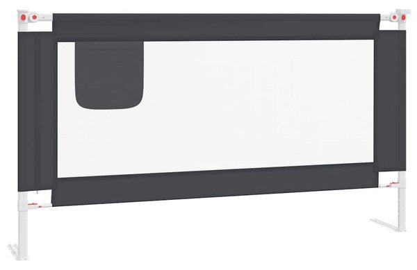 Toddler Safety Bed Rail Dark Grey 150x25 cm Fabric